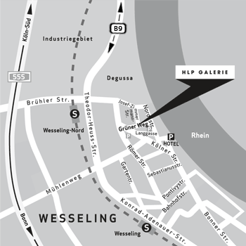 Anfahrt und Parkmöglichkeiten HLP Galerie Grüner Weg Wesseling